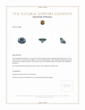 1.24 Ct. Greenish Blue Sapphire from Montana Appraisal