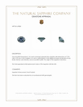 1.24 Ct. Greenish Blue Sapphire from Montana Appraisal