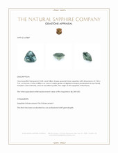 2.08 Ct. Greenish Blue Sapphire from Montana Appraisal