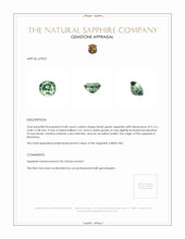 0.68 Ct. Bluish Green Sapphire from Montana Appraisal