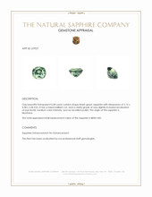 0.68 Ct. Bluish Green Sapphire from Montana Appraisal