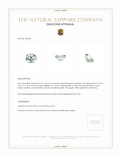 0.71 Ct. Yellowish Green Sapphire from Montana Appraisal