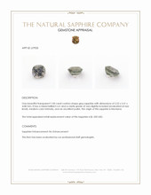 1.00 Ct. Grey Sapphire from Montana Appraisal