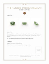 1.02 Ct. Yellowish Green Sapphire from Montana Appraisal