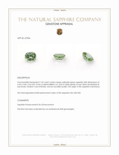 1.02 Ct. Yellowish Green Sapphire from Montana Appraisal
