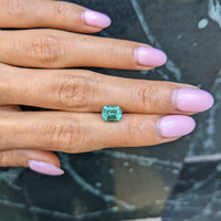 2.44 Ct. Bluish Green Sapphire from Montana Life Style