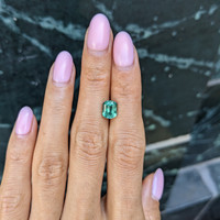2.44 Ct. Bluish Green Sapphire from Montana Life Style