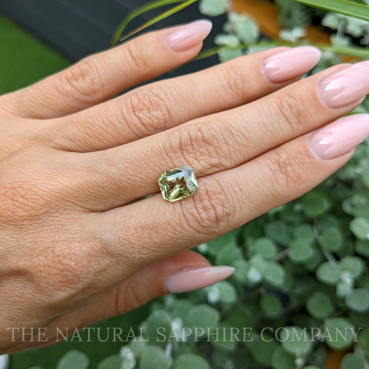 3.57 Ct. Greenish Yellow Sapphire from Ceylon (Sri Lanka)