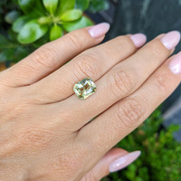 3.57 Ct. Greenish Yellow Sapphire from Ceylon (Sri Lanka) Life Style