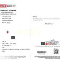 2.03 Ct. Ruby from Mozambique Scan Report