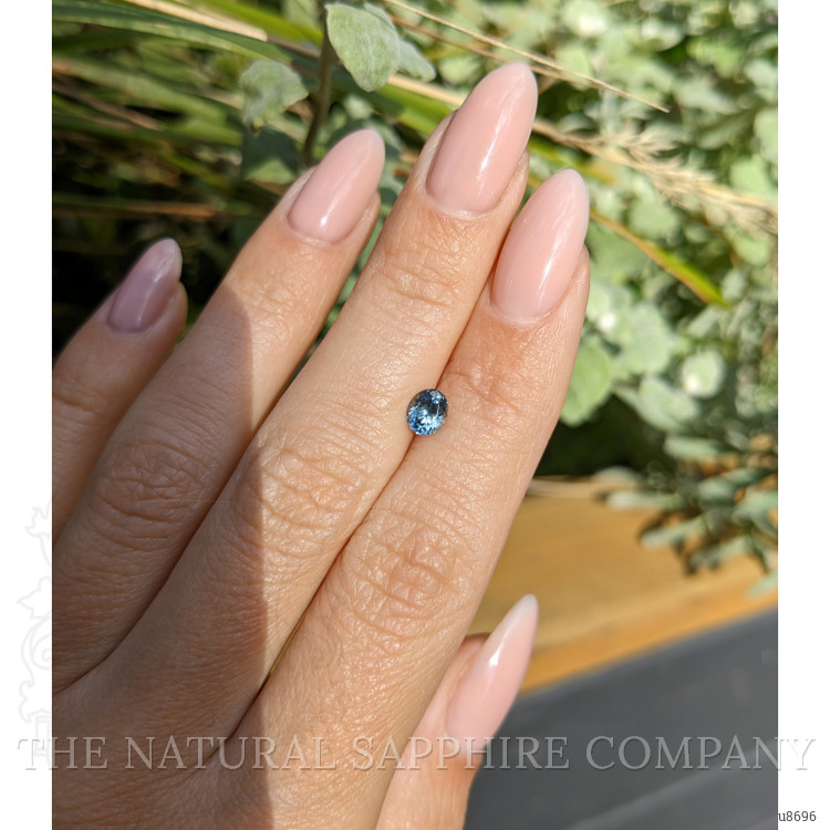 0.59 Ct. Bluish Green Sapphire from Montana