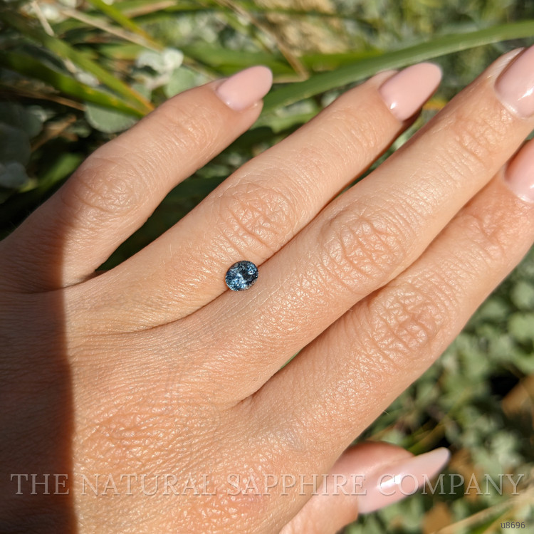 0.59 Ct. Bluish Green Sapphire from Montana