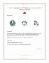 0.61 Ct. Bluish Green Sapphire from Montana Appraisal