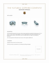 0.63 Ct. Greyish Blue Sapphire from Montana Appraisal
