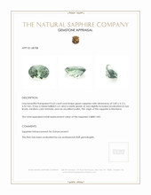 0.63 Ct. Green Sapphire from Montana Appraisal