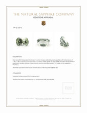 0.66 Ct. Yellowish Green Sapphire from Montana Appraisal