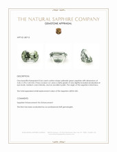 0.66 Ct. Yellowish Green Sapphire from Montana Appraisal