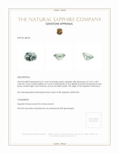 0.67 Ct. Green Sapphire from Montana Appraisal