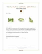 0.68 Ct. Yellowish Green Sapphire from Montana Appraisal