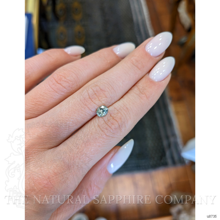 0.72 Ct. Greenish Blue Sapphire from Montana