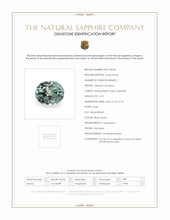 0.75 Ct. Bluish Green Sapphire from Montana Scan Report