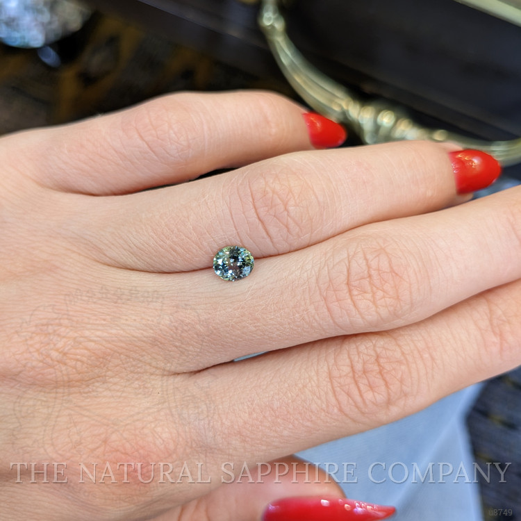 0.75 Ct. Bluish Green Sapphire from Montana