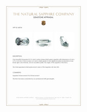 0.76 Ct. Bluish Green Sapphire from Montana Appraisal