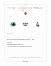 0.90 Ct. Green Sapphire from Montana Appraisal