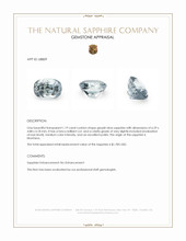 1.19 Ct. Greyish Blue Sapphire from Montana Appraisal