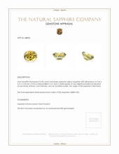 0.68 Ct. Greenish Yellow Sapphire from Montana Appraisal