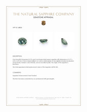 0.70 Ct. Bluish Green Sapphire from Montana Appraisal
