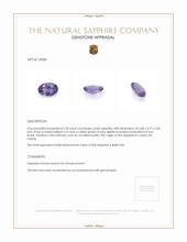 0.78 Ct. Sapphire from Ceylon (Sri Lanka) Appraisal