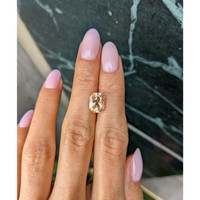 3.54 Ct. Peach Sapphire from Ceylon (Sri Lanka) Life Style