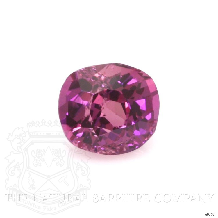 Pave Purplish Pink Sapphire Ring 1.03 Ct., 14K White Gold