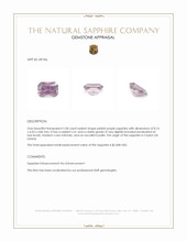 2.28 Ct. Pinkish Purple Sapphire from Ceylon (Sri Lanka) Appraisal