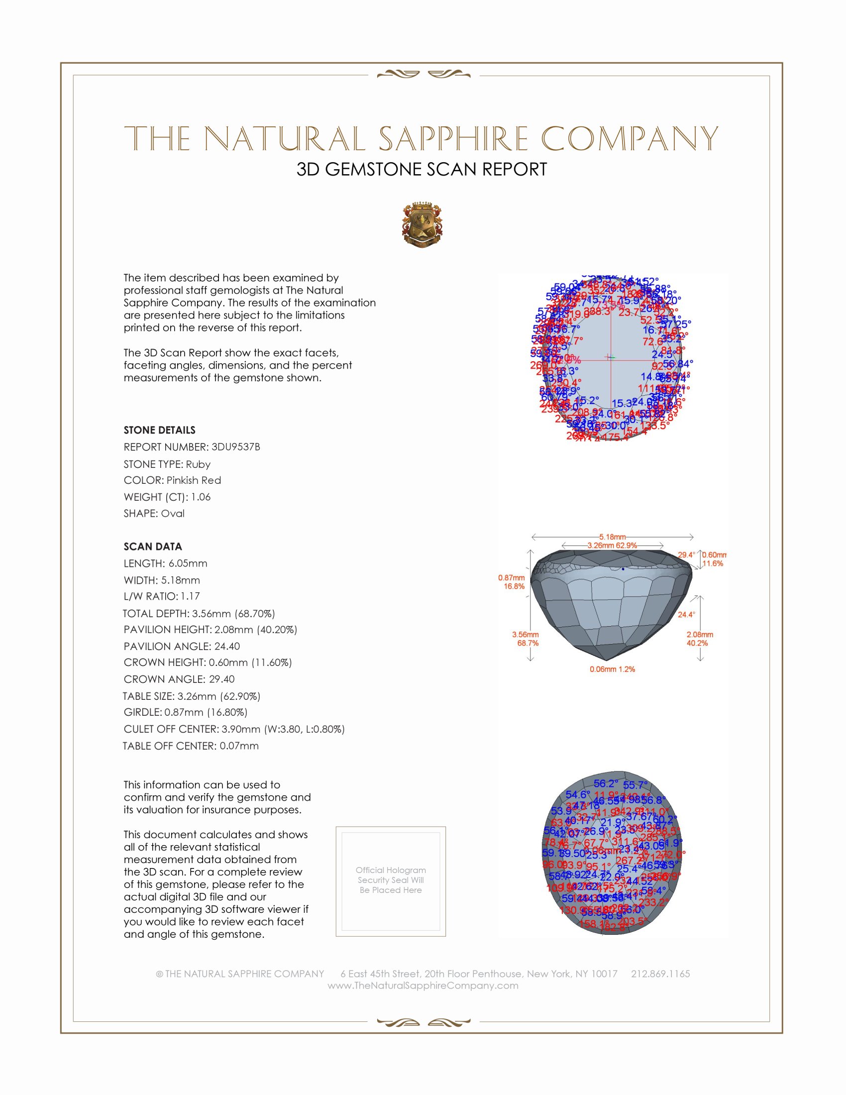 1.06 Ct. Ruby from Burma (Myanmar)