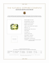 1.24 Ct. Yellowish Green Sapphire from Ceylon (Sri Lanka) Scan Report
