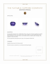 2.90 Ct. Sapphire from Ceylon (Sri Lanka) Appraisal