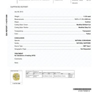 11.50 Ct. Yellow Sapphire from Ceylon (Sri Lanka) Scan Report