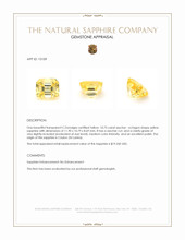 10.75 Ct. Yellow Sapphire from Ceylon (Sri Lanka) Appraisal