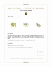 1.48 Ct. Yellow Sapphire from Ceylon (Sri Lanka) Appraisal