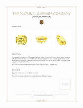 15.02 Ct. Yellow Sapphire from Ceylon (Sri Lanka) Appraisal