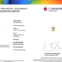 15.02 Ct. Yellow Sapphire from Ceylon (Sri Lanka) Scan Report