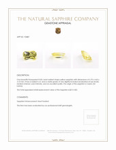 0.85 Ct. Yellow Sapphire from Ceylon (Sri Lanka) Appraisal
