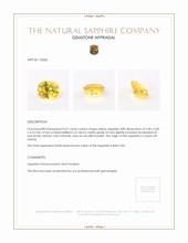 0.67 Ct. Yellow Sapphire from Ceylon (Sri Lanka) Appraisal