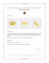0.65 Ct. Yellow Sapphire from Ceylon (Sri Lanka) Appraisal