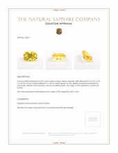 0.69 Ct. Yellow Sapphire from Ceylon (Sri Lanka) Appraisal