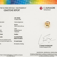 35.32 Ct. Yellow Sapphire from Ceylon (Sri Lanka) Scan Report