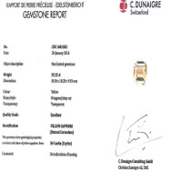 35.32 Ct. Yellow Sapphire from Ceylon (Sri Lanka) Scan Report