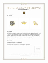 1.02 Ct. Yellow Sapphire from Ceylon (Sri Lanka) Appraisal